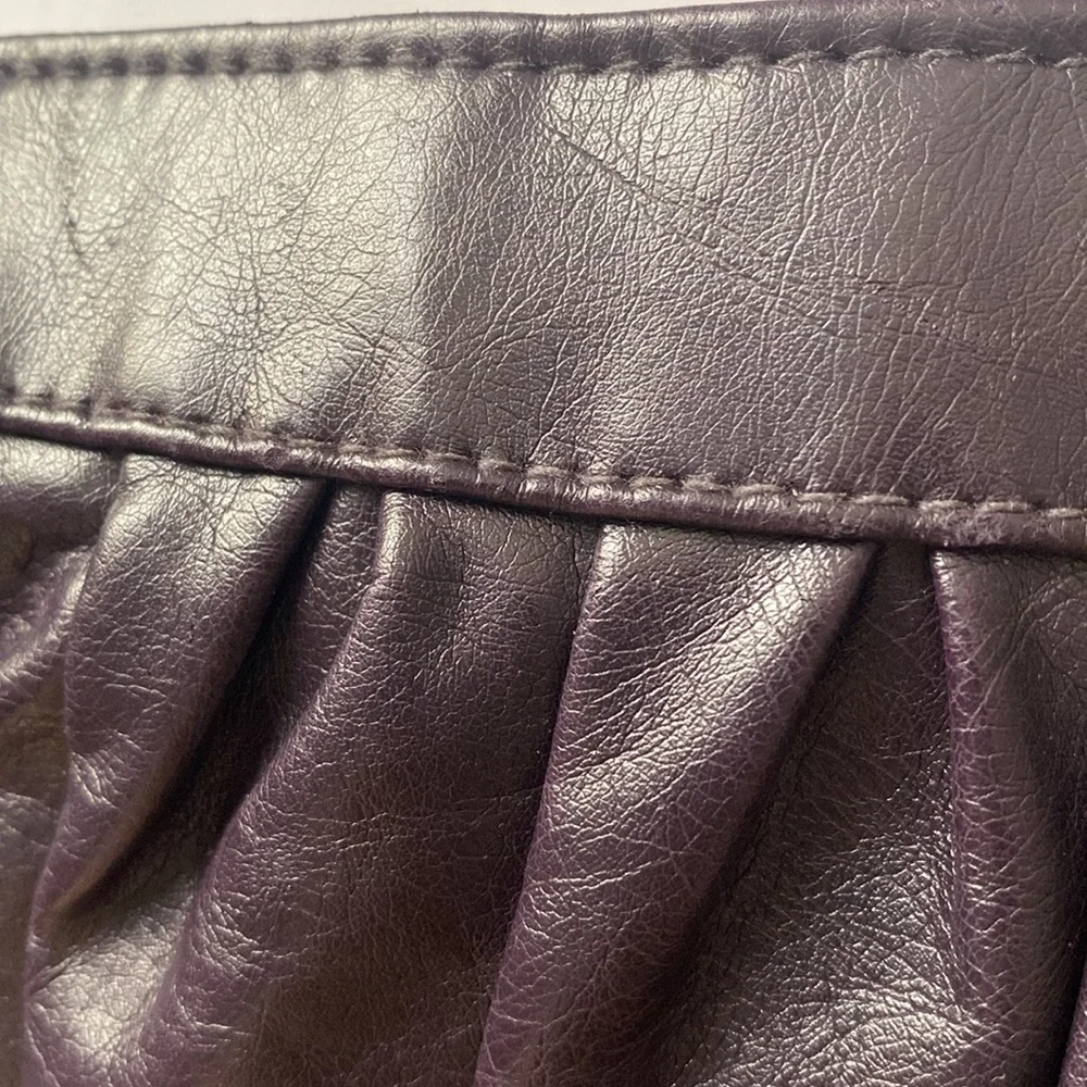 Chic Vintage Dark Purple Evening Leather Clutch